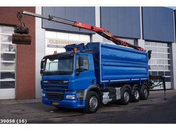 Самосвал камион DAF FAQ 85 CF 410 Euro 5 EEV Palfinger 15 ton/meter Z-kraan: снимка 1