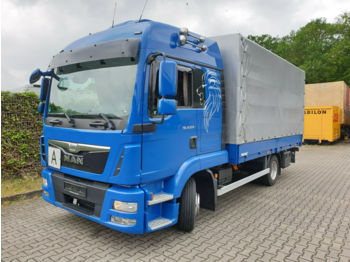 Камион с брезент MAN TGL 8.220 LX, Blatt/Luft,  6-Gang, Klima, Euro6: снимка 1