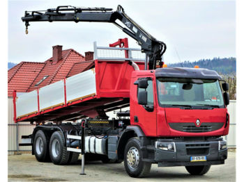 Самосвал камион Renault Premium 370 Kipper 6,30m+Kran 6x2Topzustand!: снимка 1