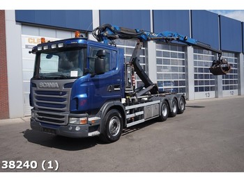 Мултилифт с кука камион Scania G 420 8x4 Euro 5 Bob 13 ton/meter Z-kraan: снимка 1