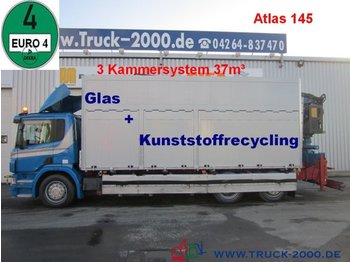 Самосвал камион Scania P380 Glas/Wertstoff Recycling Kran 3Kammern 37m³: снимка 1