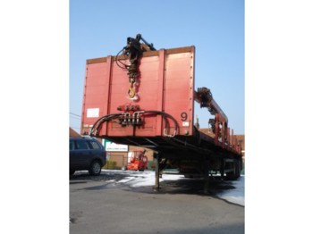 AUGUST SCHMIDT flat bed crane trailer - Бордово полуремарке/ Платформа