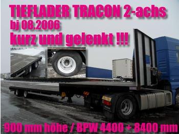  TRACON 2-achs / LENKACHSE / BPW / NL 28690 kg - Бордово полуремарке/ Платформа