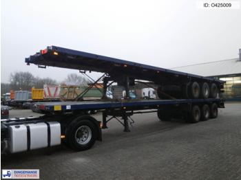 Traylona 3-axle platform trailer 59000KG / Extendable 21.5M - Бордово полуремарке/ Платформа
