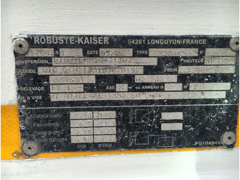 Нискорамна площадка полуремарке ROBUSTE KAISER*: снимка 1