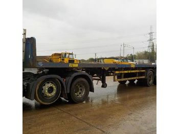  2003 Broshuis 3AOU14.22 Tri Axle Extendable Flat Bed Trailer - XL93000SE3L007042 - Бордово ремарке/ Платформа
