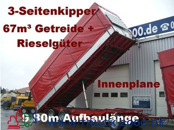KEMPF 3-Seiten Getreidekipper 67m³   9.80m Aufbaulänge - Ремарке цистерна