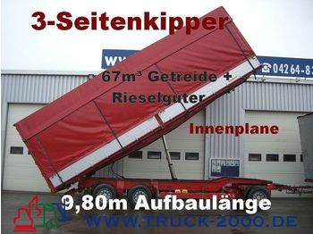 KEMPF 3-Seiten Getreidekipper 67m³   9.80m Aufbaulänge - Ремарке цистерна