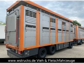 Menke 2 Stock Ausahrbares Dach Vollalu  - За превоз на животни ремарке