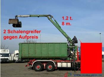 Abrollcontainer 23 m³ + Kran Hiab F 95S 1.2t 8m - Мултилифт контейнер